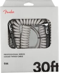 Fender Professional Coil Cable 9M Beyaz Tweed Enstrüman Kablosu