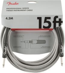 Fender Professional 4.5m Beyaz Tweed Enstrüman Kablosu