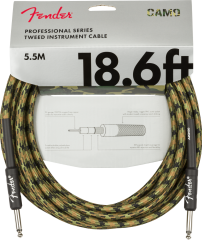 Fender Professional Düz/Düz Uçlu 5.5M Woodland Camo Enstrüman Kablosu